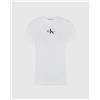 Calvin Klein T-Shirt Monologo Slim Fit Bianco Donna