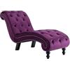 vidaXL chaise longue, sedia a sdraio, poltrona rilassante, in velluto, colore viola