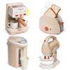 Nukdey Giocattoli da Cucina per Bambini Set da Cucina per la Colazione con Macchina per Caffè Espresso Dispenser d'acqua Mixer Toast Macchina Caffè Giocattolo per Ragazzi e Ragazze dai 3 Anni in su
