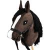 SKIPPI Hobby Horse Baio, Set Cavezza e Redini, Cavallo A3, Testa di Cavallo con Bastone Marrone
