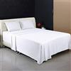 Corredocasa Set di Lenzuola Bianche Completo Letto per Casa Hotel e B & B 100% Puro Cotone Extra, Lenzuolo sopra, Lenzuolo sotto, federe per Cuscino Prodotto Italiano per Casa o Albergo (Singolo)