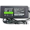 Terryshop74 Alimentatore 12V 5A Power Supply - Trasformatore 60W con Attacco 5.5x2.1 Positivo al Centro