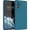 kwmobile Cover per Samsung Galaxy A53 5G Custodia - Back Case per Smartphone in Silicone TPU - Protezione Gommata - petrolio matt