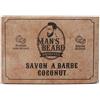 Man's beard - Sapone esfoliante surgrasso al latte di capra alpino profumato - Aiuta la crescita della barba - Rimuove le impurità - 100% naturale - 100 gr - Made in France