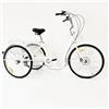 Quiltern 26 triciclo 6 marce, 3 ruote per adulti con luce anziani shopping Trike + cestino (bianco)