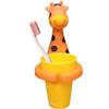 Jauhmui Portaspazzolino da parete senza foratura, a forma di animale, in plastica, con ventosa, per ragazzi, ragazze, bambini (giraffa)
