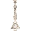 Biscottini candeliere Legno L30,5XPR30,5XH90 cm - Portacandele Legno - Candelabro Bianco Made in Italy - Candelabri Shabby - Candelabro da Terra