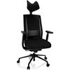 HJH Office 714605 - Sedia da ufficio ergonomica Move MA in tessuto e rete per una seduta dinamica e sana, colore: Nero