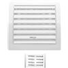 H&C VENT Griglia di ventilazione copertura con protezione dagli insetti, cursore, tappo per canale HVAC ABS, cappa aspirante per tubo di scarico dell'aria (Bianco, 150 x 150 mm)