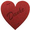 Petra's Bastel News 'Petra S News Fai da a hef3960 - 28 15 x Cuore simmetrico, 60 mm con, Grazie, inciso, Feltro/Rosso