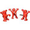 ZIMAIC Kit apribottiglie Vino, Vino Cavatappi, Manuale Apribottiglie e Tappi Vino Tre Simpatici Uomini Rossi Composizione (3 Pezzi) (rosso 1)