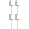 Alberts GAH-Alberts 215002 213954 - Supporti per pali a L, con ancoraggio in cemento, zincati a caldo, larghezza 80 mm, lunghezza dell'acciaio scanalato 200 mm, set da 4