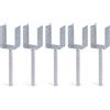 Alberts 215026 - Supporto per pali a U, con ancoraggio per calcestruzzo in acciaio scanalato, zincato a caldo, larghezza 71 mm, lunghezza ancoraggi per calcestruzzo, 200 mm, set da 5 pezzi