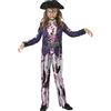 Smiffys Costume Pirata Jolly Rotten deluxe ragazza, Azzurro, con top, pantaloni e cappel