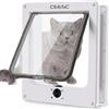CEESC Gattaiola per gatti extra large (dimensioni esterne 29,5 x 24,9 cm), girevole a 4 vie, con chiusura a 4 vie, porta per interni ed esterni, porta per animali domestici resistente alle intemperie
