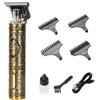 Andowl Tagliacapelli, Mshop Taglia capelli Uomo, Professionale, Hair Clipper T-Blade Q-LF20 Buddha Trimmer Elettrico per Uomo Con LED Prompt Light,Ricarica USB 4 pettini Guida per uso Domestico e Barbiere