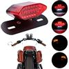 JMTBNO Fanale Posteriore Moto con Frecce Integrate a LED Luce Stop Moto Luce Freno Luce Targa Omologato 12V Universale per Cruiser Chopper Bobber Cafe Racer Enduro Motocross (Lente Rossa)