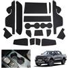 GAFAT Compatibile con Ford Ranger T9 2025 2026-2023 (Freno Elettronico) Tappetini Antiscivolo, Ranger T9 Raptor Wildtrak Tappetino Gomma, Console Centrale, Cuciture Porte, Accessori Ranger 2025 (Nero)