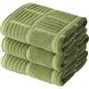 Anyi Strofinacci da cucina resistenti e assorbenti con passante per appenderlo, 100% cotone, strofinacci da bar (40,6 x 66 cm, set da 3) (verde)