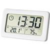 DAZZLEEX Termometro digitale Umidità Meter Temperatura Ambiente Interno LCD Igromete con Orologio Semplice Bianco