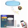 chysongoods Plafoniera musicale LED 40CM BZ compatibile con Alexa, altoparlante Bluetooth integrato, effetto luce RGB, dimmerabile, fornita con telecomando