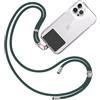 TBOC Cordino Catenella Laccio Strap Porta Cover [Verde Scuro] con Toppa di Fissaggio [Nero] per Telefono Cellulare da Collo - Tracolla Catenina con cordini Accessori Telefoni Universale Laccetti