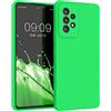 kwmobile Cover per Samsung Galaxy A53 5G Custodia - Back Case per Smartphone in Silicone TPU - Protezione Gommata - verde fluorescente
