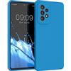 kwmobile Cover per Samsung Galaxy A53 5G Custodia - Back Case per Smartphone in Silicone TPU - Protezione Gommata - blu fluo