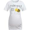 Generic maternità Donna Manica Corta Cartoon Honeybee Tops T - Camicia Abiti da Gravidanza Maglia Manica Lunga Incinta Pensieri per Nascita