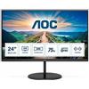 AOC International AOC Q24V4EA - Monitor QHD da 24", AdaptiveSync (2560 x 1440, 75 Hz, HDMI, (D4Q)
