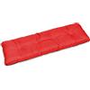 SuperKissen24. Cuscino Lungo per Panchina da Giardino 120x38 cm Resistente e Comodo per Panca da Esterno ed Interno - Rosso