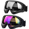 JTENG Maschera da Sci per Uomo, Donna e Bambino Occhiali da Sci Snowboard Anti Nebbia Protezione Occhiali Protezione UV Goggles Occhiali Anti-Vento Anti-Luce Solare Anti-Sand per Moto Scooter