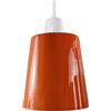 LEDSone Lampada da soffitto moderna in metallo, facile da montare, con paralume in metallo lucido, stile retrò, facile da montare, colore rosso, 13 cm, in metallo E27, lampada da parete e lampada da tavolo