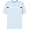Armani Exchange Maglietta da Uomo, vestibilità Normale, Logo a Contrasto, XS T-Shirt, Celestial Blu