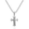 STERLL Collana Maschile In Argento Con Pendente Croce 925 Catena Forzatina