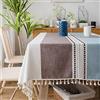 SUNBEAUTY Copritavolo Rettangolare Antimacchia Elegante 140x220 Copritavolo Tovaglia Cotone Tovaglie Rettangolari Lino Decorazione Tavola da Pranzo Cucina