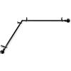 Rod Desyne Arman Angolo Singolo Set per Tenda, Nero, 28-48 inch