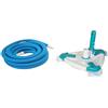 Gre 40002Z Tubo da 2 Terminali per Puliscifondo Piscina, & Oslash;38 mm, Blu, 10m & 40016N Puliscifondo manuale da piscina, triangolare Rotativo