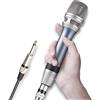 Depusheng C90 Microfono professionale cablato Microfono vocale dinamico Microfono palmare per casa KTV, canto, discorso, matrimonio, palcoscenico, attività all'aperto