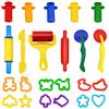 WonderforU Utensili per Plastilina, 11 Pezzi Pasta da Modellare Bambini Giocattolo, Colori Assortiti