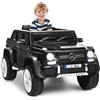COSTWAY Mercedes Benz Macchina Elettrica per Bambini 12V, Veicolo Elettrico con Luci LED e Chiusura di Sicurezza, Macchina Cavalcabile per Bambini 3-8 Anni (Nero)