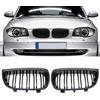 HZTWFC Anteriore Rene Griglia Griglia Sport Griglie di Ricambio Nero Lucido Doppia Stecca Per BMW E87 Serie 1 2004-2006 M Potenza