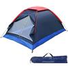 EasyByMall Tenda doppia per 2 persone, tenda da campeggio a doppio strato con sistema di ventilazione, per campeggio, escursionismo, pesca (blu navy)