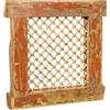 Biscottini Finestra Antica Legno massello 61,5x8,5x62,5 cm - Finestre in Legno Decorative e Funzionali - Finestra Vintage Legno