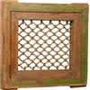 Biscottini Finestra Antica Legno massello 67,5x9,5x65,5 cm - Finestre in Legno Decorative e Funzionali - Finestra Vintage Legno