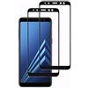 WEOFUN 3D Vetro Temperato per Samsung Galaxy A8 2018 [2 Pezzi], Pellicola Protettiva per Samsung Galaxy A8 2018 [Durezza 9H,Anti-Scratch,Anti-Impronte, Facile da Pulire]-Nero