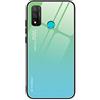 Dedux Custodia Cover per Huawei P Smart 2020, Custodia in Vetro Temperato a Colori Sfumati + Protettivo TPU Case Cover (Verde)