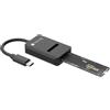 Techly 368055 Adattatore SSD da USB-C™ a NVMe/SATA M.2 Nero
