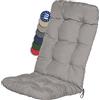 Beautissu Cuscino per Sedia a Sdraio Flair HL 120x50x8cm Extra Comfort per sedie reclinabili, spiaggine e poltrone - Grigio Chiaro