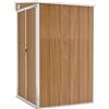 vidaXL Capanno Giardino a Parete Marrone 118x100x178cm Acciaio Zincato